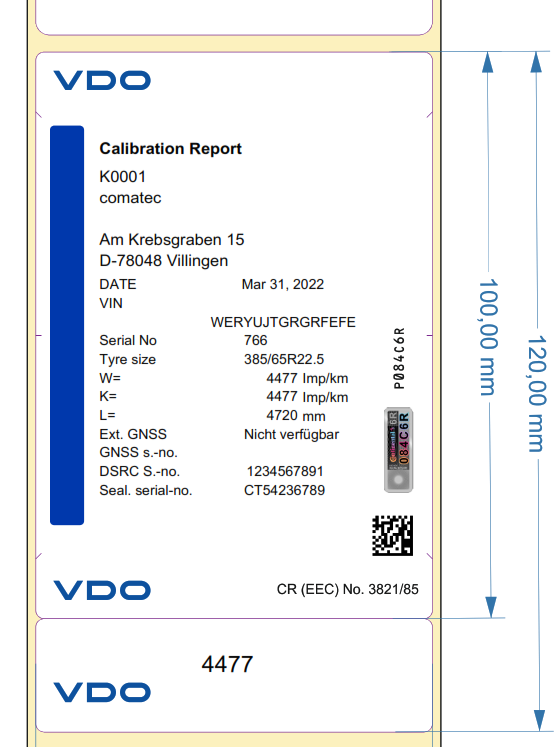 VDO Label Printer – www.kienzle-argo.de